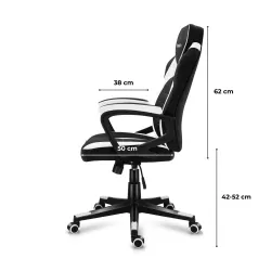 Fotel gamingowy Huzaro Force 2.5 WHITE MESH