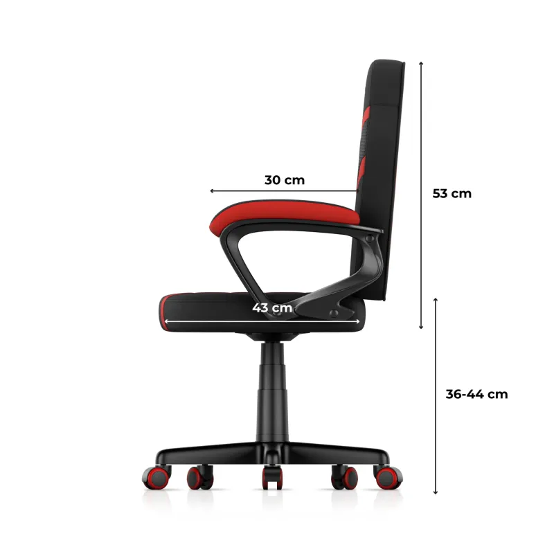 Fotel gamingowy dla dziecka Huzaro Ranger 1.0 Red Mesh