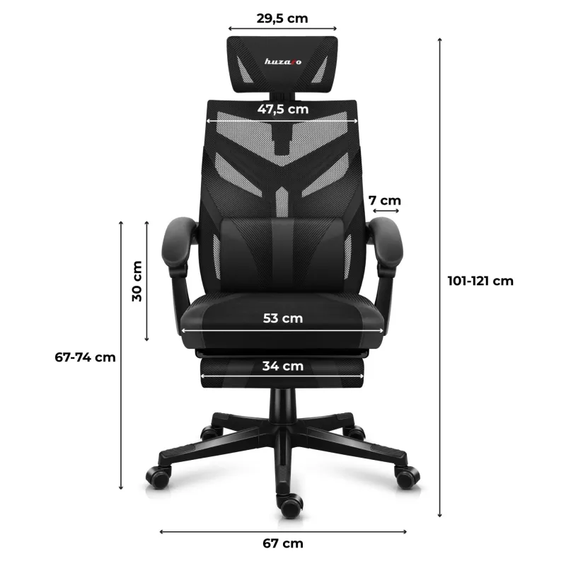 Fotel gamingowy Huzaro Combat 5.0 Black