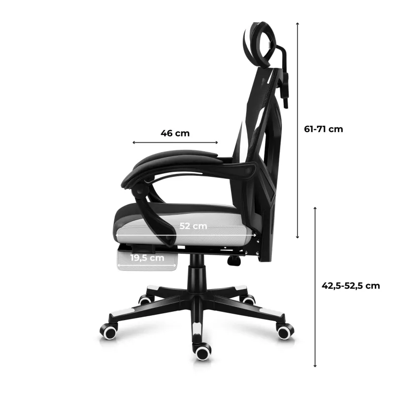 Fotel gamingowy Huzaro Combat 5.0 White