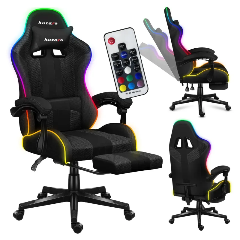 Fotel gamingowy Huzaro Force 4.7 RGB Mesh | PartsPC.pl