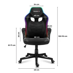 Fotel gamingowy Huzaro FORCE 2.5 RGB Carbon Mesh