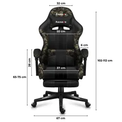 Fotel gamingowy Huzaro FORCE 4.7 Camo Mesh