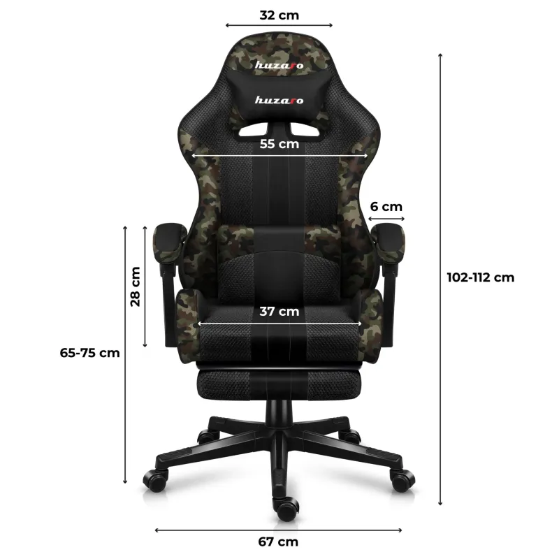 Fotel gamingowy Huzaro FORCE 4.7 Camo Mesh