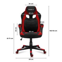 Fotel gamingowy Huzaro FORCE 2.5 Red Mesh