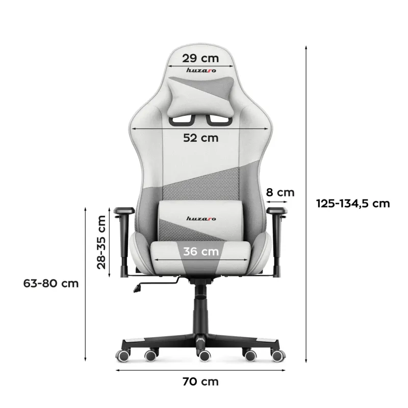 Fotel Gamingowy Huzaro Force 6.2 White Mesh