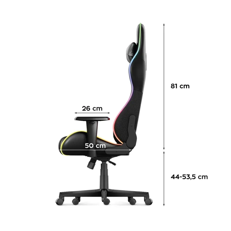 Fotel Gamingowy Huzaro Force 6.2 Black RGB