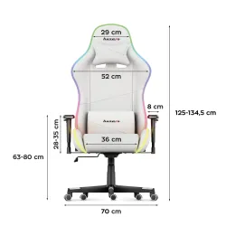 Fotel Gamingowy Huzaro Force 6.2 White RGB