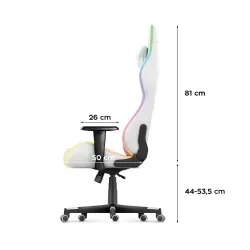 Fotel Gamingowy Huzaro Force 6.2 White RGB