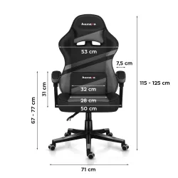 Fotel gamingowy Huzaro Force 4.4 Grey Mesh