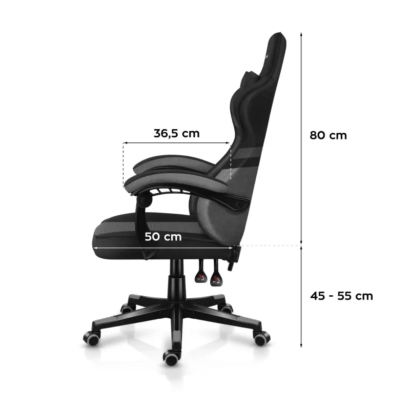 Fotel gamingowy Huzaro Force 4.4 Grey Mesh