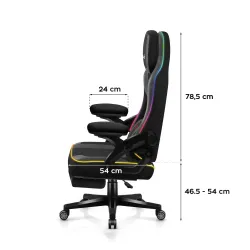 Fotel gamingowy Huzaro Force 4.6 RGB Black Mesh