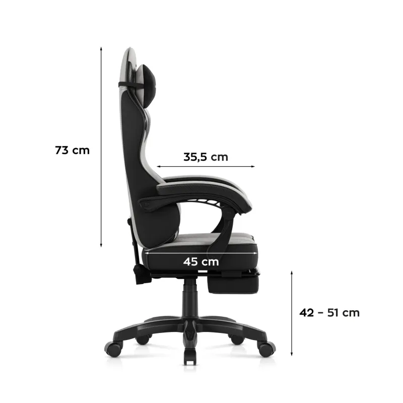 Fotel gamingowy Huzaro Force 3.7 Grey