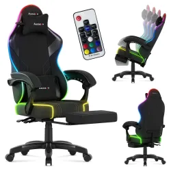 Fotel gamingowy Huzaro Force 3.7 RGB Black | PartsPC.pl
