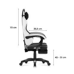 Fotel gamingowy Huzaro Force 3.7 White Carbon