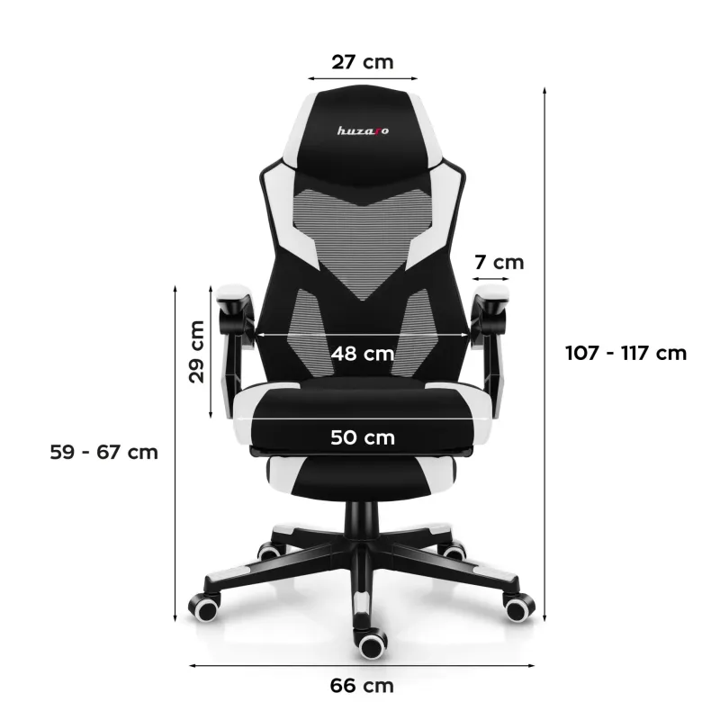 Fotel gamingowy Huzaro Combat 3.1 White