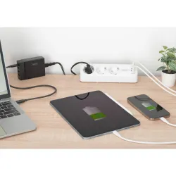 Listwa zasilająca biurkowa DIGITUS 3 gniazda Schuko, 2x USB-A (2x 12W), 1x