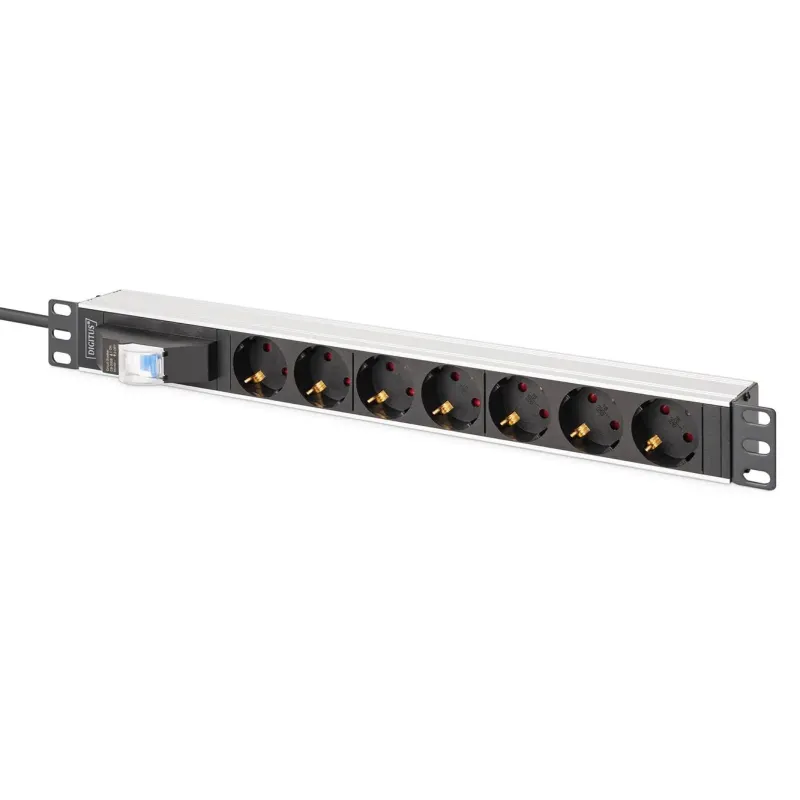 Listwa zasilająca DIGITUS PDU Rack 19" z wyłącznikiem nadprądowym Typ C 16A