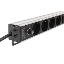 Listwa zasilająca DIGITUS PDU Rack 19" z bezpiecznikiem przeciążeniowym, 9
