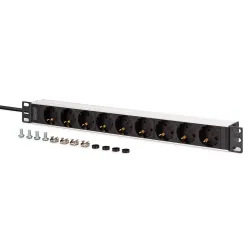Listwa zasilająca DIGITUS PDU Rack 19", 9 gniazd Schuko
