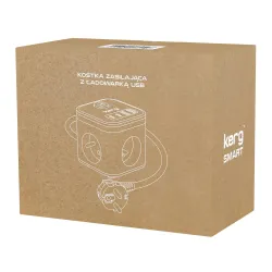 Kostka zasilająca KERG 3-gniazdowa + ładowarka USB-A+USB-C 1,5m 3×1,5mm2