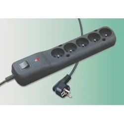 Listwa zasilająca Lestar LF-530WA 5+ 2,5m czarna | PartsPC.pl