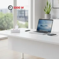 Listwa zasilająca Maclean MCE388 W, przedłużacz 2 gniazda + 3xUSB, 110-240V