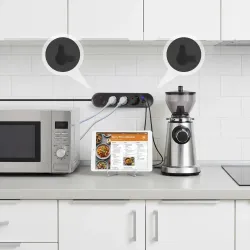 Listwa zasilająca Maclean MCE394 B, przedłużacz 3gniazda + 3xUSB, 110-240V