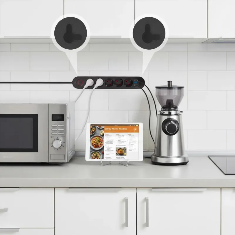 Listwa zasilająca Maclean MCE395 B, przedłużacz 5 gniazd | PartsPC.pl