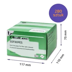 Chusteczki bezpyłowe QOLTEC do światłowodów