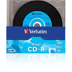 Płyty CD-R Verbatim 52x 700MB (Slim 10) VINYL AZO