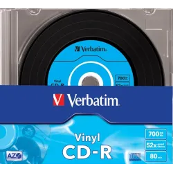 Płyty CD-R Verbatim 52x 700MB (Slim 10) VINYL AZO