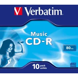 Płyty CD-R Verbatim Music 80min (jewel case 10) | PartsPC.pl