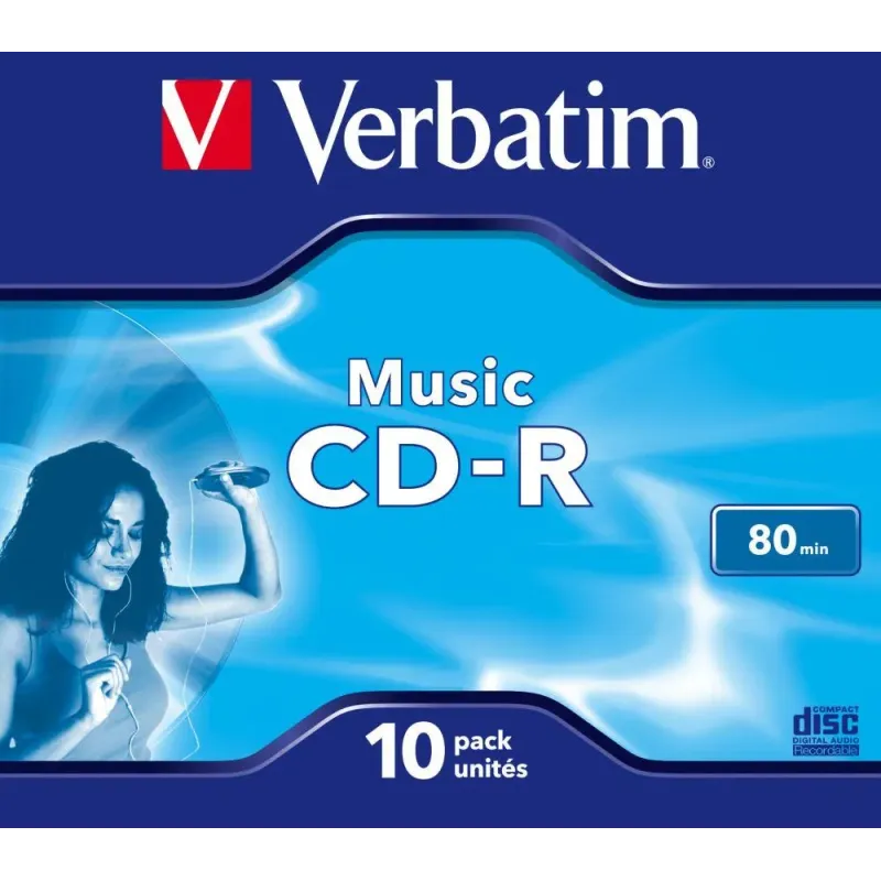 Płyty CD-R Verbatim Music 80min (jewel case 10) | PartsPC.pl