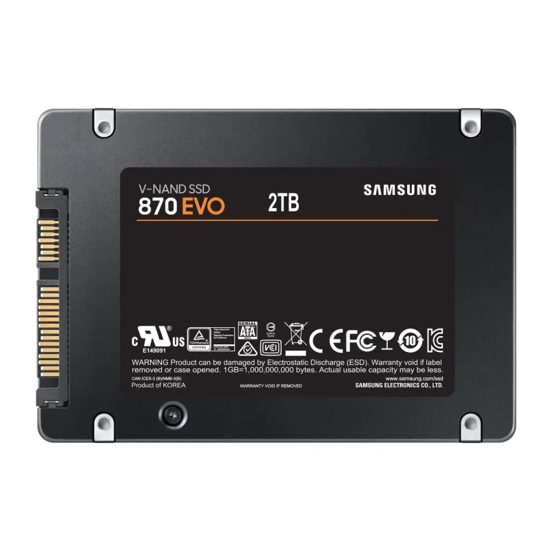 Dysk SSD Samsung 870 EVO 2TB 2,5“ SATA3 (560/530) MZ-77E2T0B… | PartsPC.pl