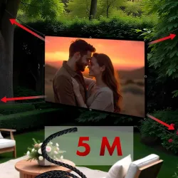 Ekran projekcyjny Maclean MC-980 84" 186x100cm obramow... | PartsPC.pl