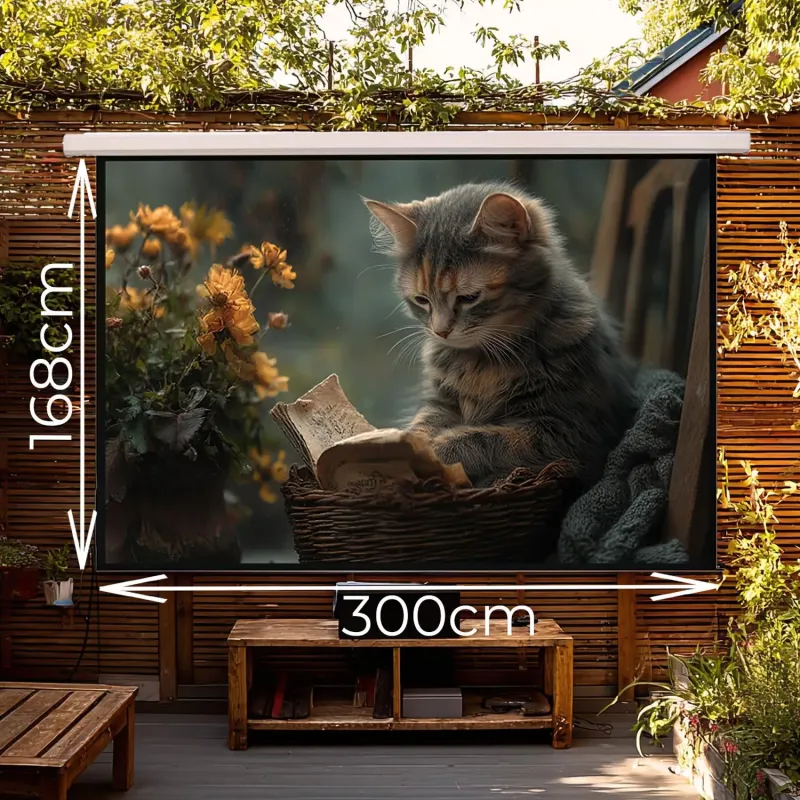 Ekran projekcyjny elektryczny Maclean MC-561 135" 16:9 300x168 ściana lub