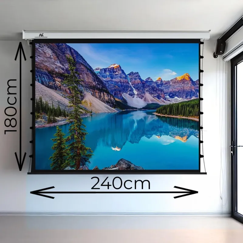 Ekran projekcyjny z naciągiem Maclean MC-993 elektryczny 120" 4:3 ściana