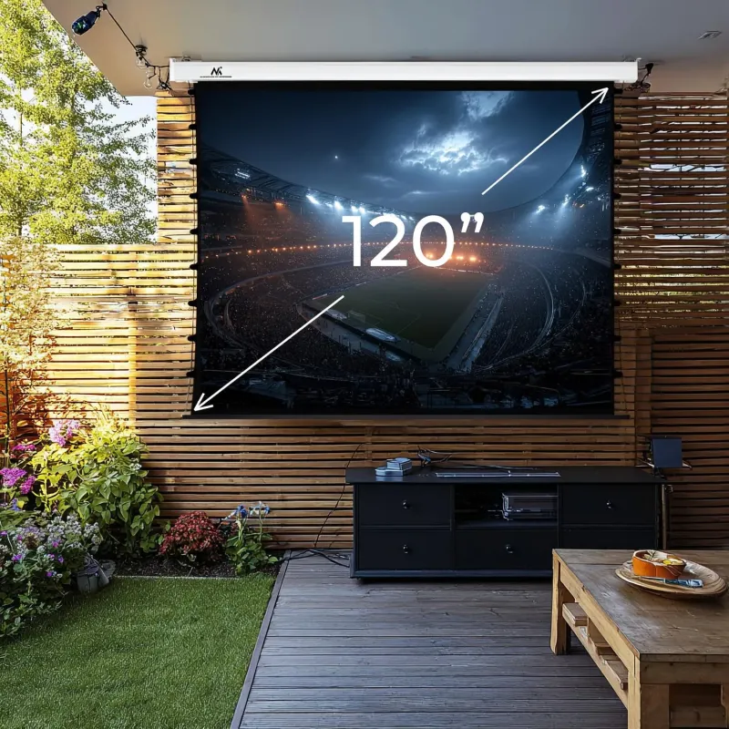 Ekran projekcyjny z naciągiem Maclean MC-993 elektryczny 120" 4:3 ściana