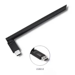 Adapter Qoltec Wi-Fi USB z anteną, bezprzewodowy | PartsPC.pl