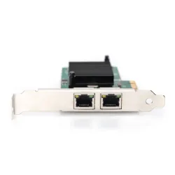 Karta sieciowa DIGITUS przewodowa PCI Express 2x RJ45 | PartsPC.pl