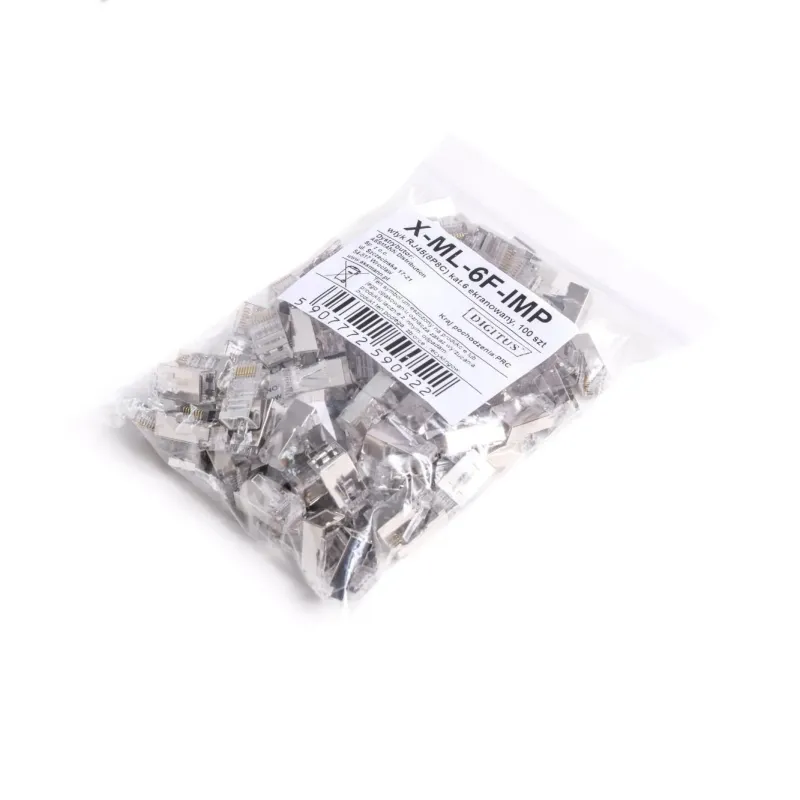 Wtyk RJ45 DIGITUS kat. 6 ekranowany, 100 szt | PartsPC.pl