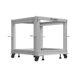 Stojak Open Rack 19" Lanberg 600x600 - 1100 regulowany szary
