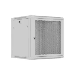 Szafa instalacyjna Rack wisząca 19" 12U 600x600 szara drzwi perforowane