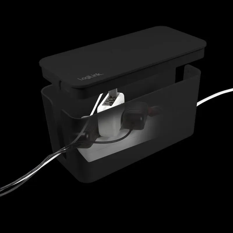 Organizer kabli LogiLink KAB0060 CableBox M, czarny