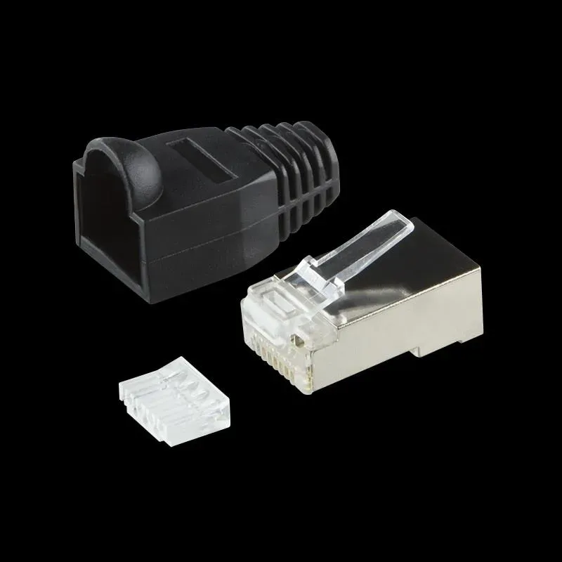Wtyk RJ45 CAT.6 FTP LogiLink MP0022 z osłonką, czarny 100szt… | PartsPC.pl