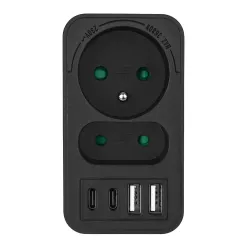 Gniazdko prądowe x2 + 4xUSB Maclean, rozgałęźnik z 2 gniazda… | PartsPC.pl