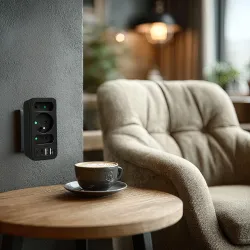 Gniazdko prądowe x3 + 4xUSB Maclean MCE248 F/B, | PartsPC.pl