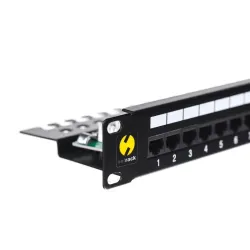Patch panel 19'' Netrack 24-porty kat. 5e UTP, z półką