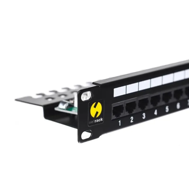 Patch panel 19'' Netrack 24-porty kat. 5e UTP, z półką